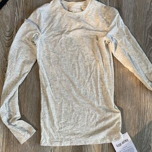 Djerf Avenue Daily Longsleeve Top Grey Melange XS